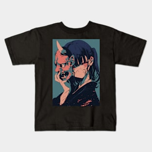 Oni Demon Girl Kids T-Shirt